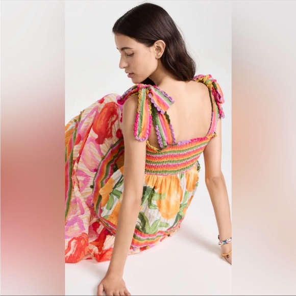 NWT House of Harlow 1960 Tiered Fruit Maxi Dress L - Picture 4 of 8